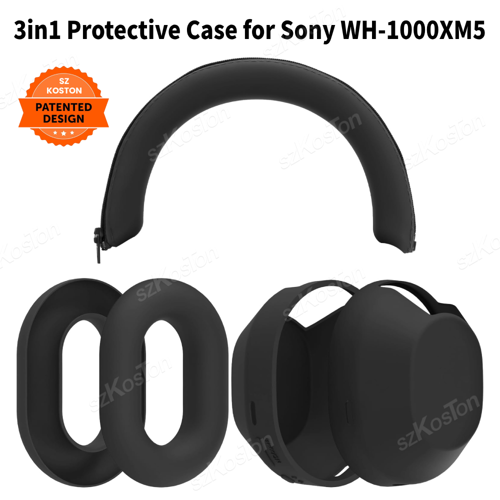 Sony Headphone Wh-1000Xm5 - 3 في 1 سيليكون واقية لسوني