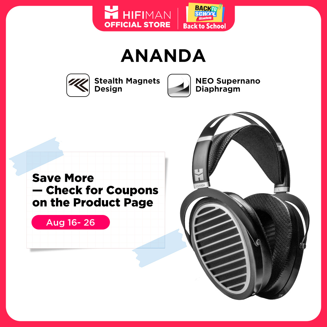 Audiophile Headphone Wired - سماعات رأس HIFIMAN Ananda Stealth مغناطيسية