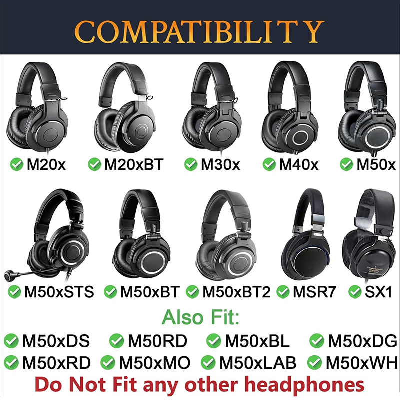 وسائد أذن بديلة لسماعات أوديو  - مراجعة Audio Technica Headphone Ath-M50X وسعره
