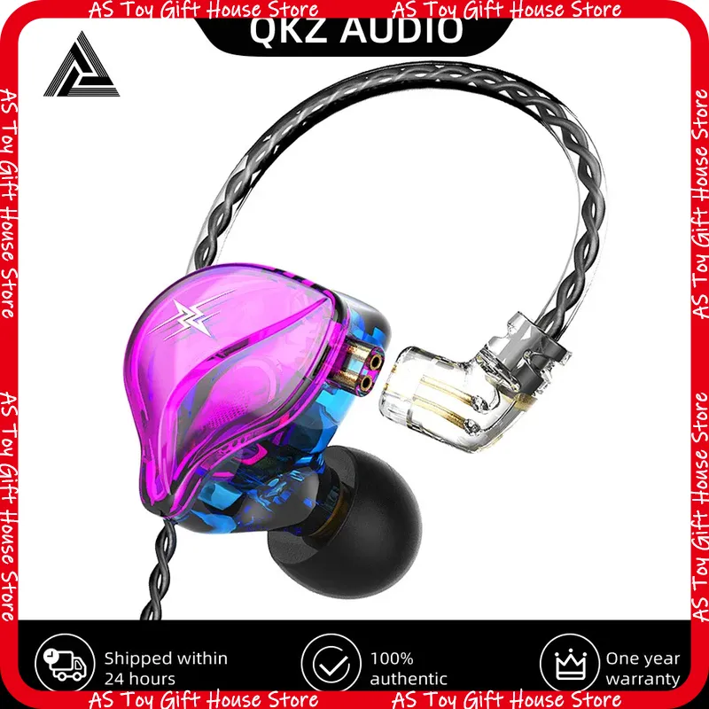 سماعات أذن سلكية QKZ ZXT عالية - مراجعة Wired Earphone Mic وسعره