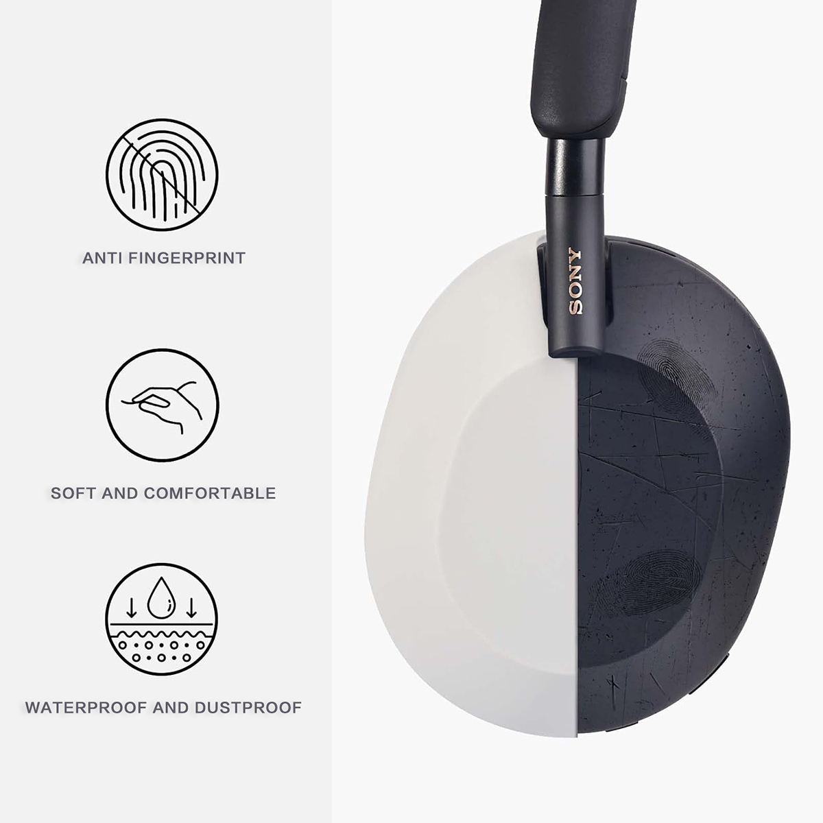غطاء سيليكون واقي لسوني ، غطاء - مراجعة Sony Headphone Wh-1000Xm5 وسعره