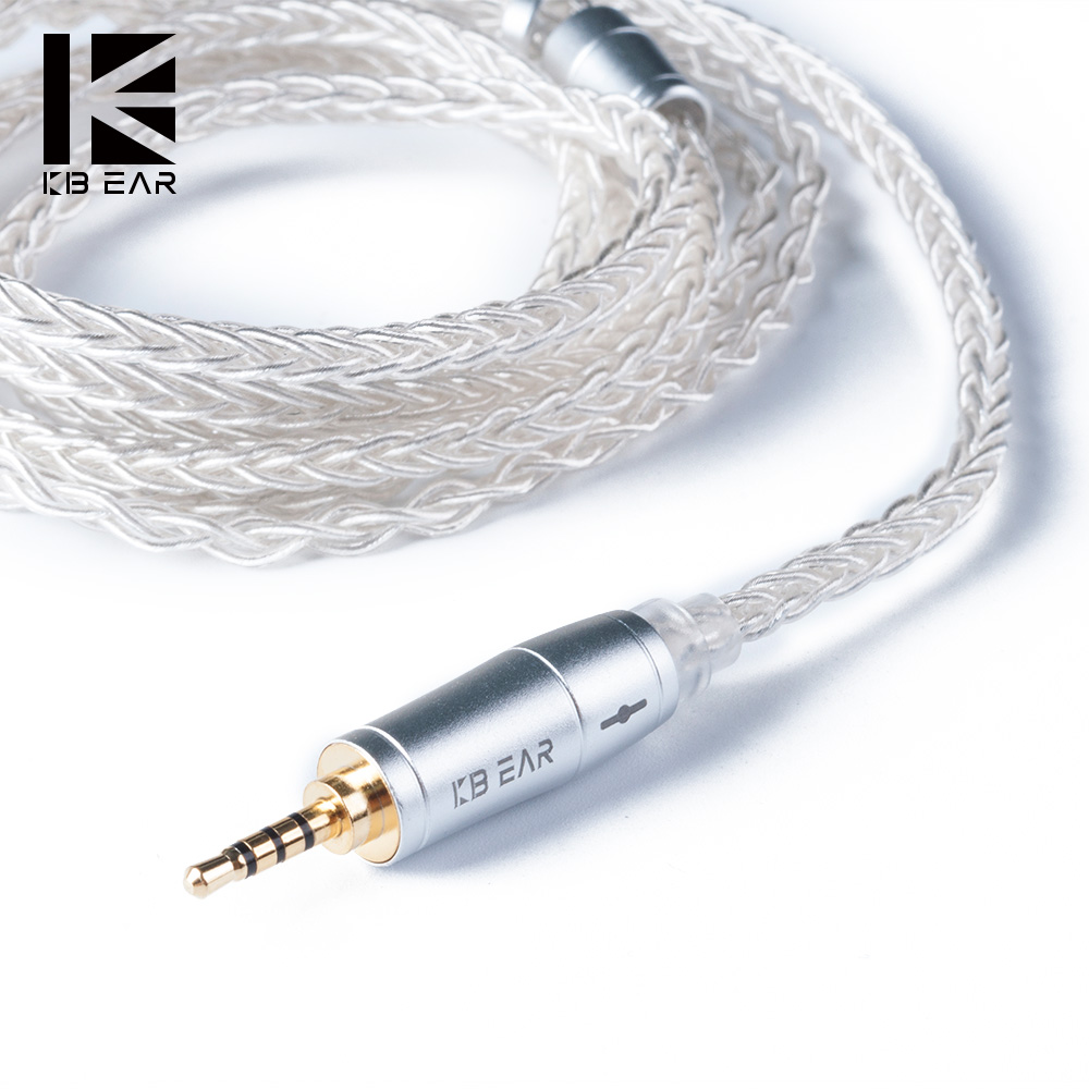 KBEAR 8 Core ترقية الفضة السلك - مراجعة In Ear Monitor Iem وسعره